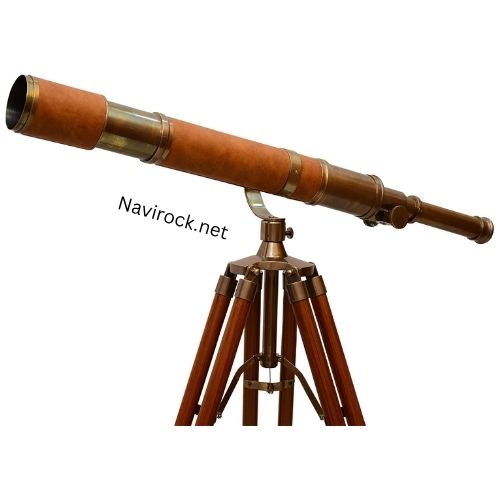 Vintage Marine Brass Telescope Moon Arc Telescope Antique Handmade Floor Standing Tripod