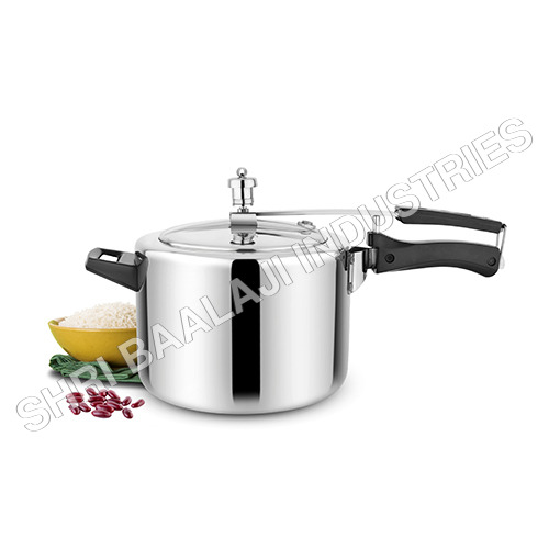 Classic Series Cooker - Aluminum 5L Silver, Mirror Finish, Bakelite Handles, Pressure Cooker, Flat Base