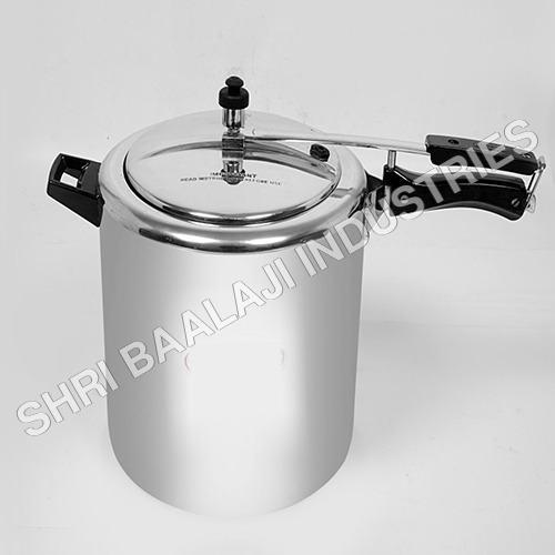 18Ltr Jumbo Pressure Cooker - Aluminum, 18L, Glossy Silver | Corrosion Resistant, Food Grade Gasket, Safety Valve