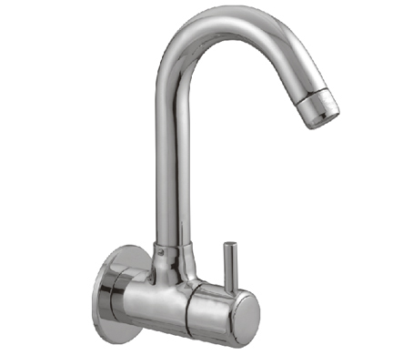 Sink Cock TAP - Brass Metal, 15-20 mm Round Size | 100% Pressure Tested, Triple Nickel Plated, Ceramics Cartridge, 2100 Days Warranty, Foam Flow Control
