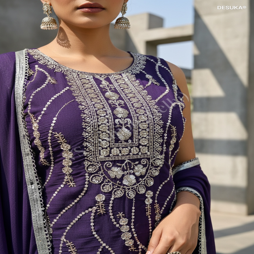 Designer Palazzo Suit