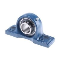 Pillow Unit Bearing - Cast Iron, 12-80mm Shaft, Blue, 25kn Dynamic Load, Double Lip Seal