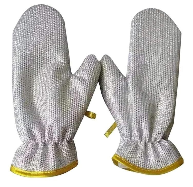 Wire Dishwashing Gloves I Multipurpose Steel Washing Rags
