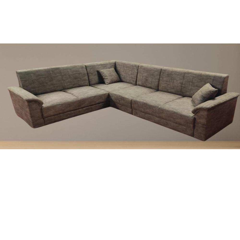 regular fabric L corner sofa set