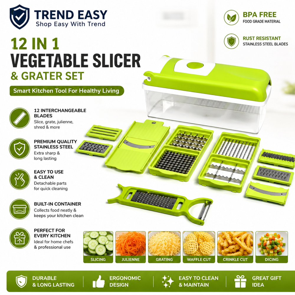 13-in-1 Kitchen Vegetable Chopper and Food Grater Set