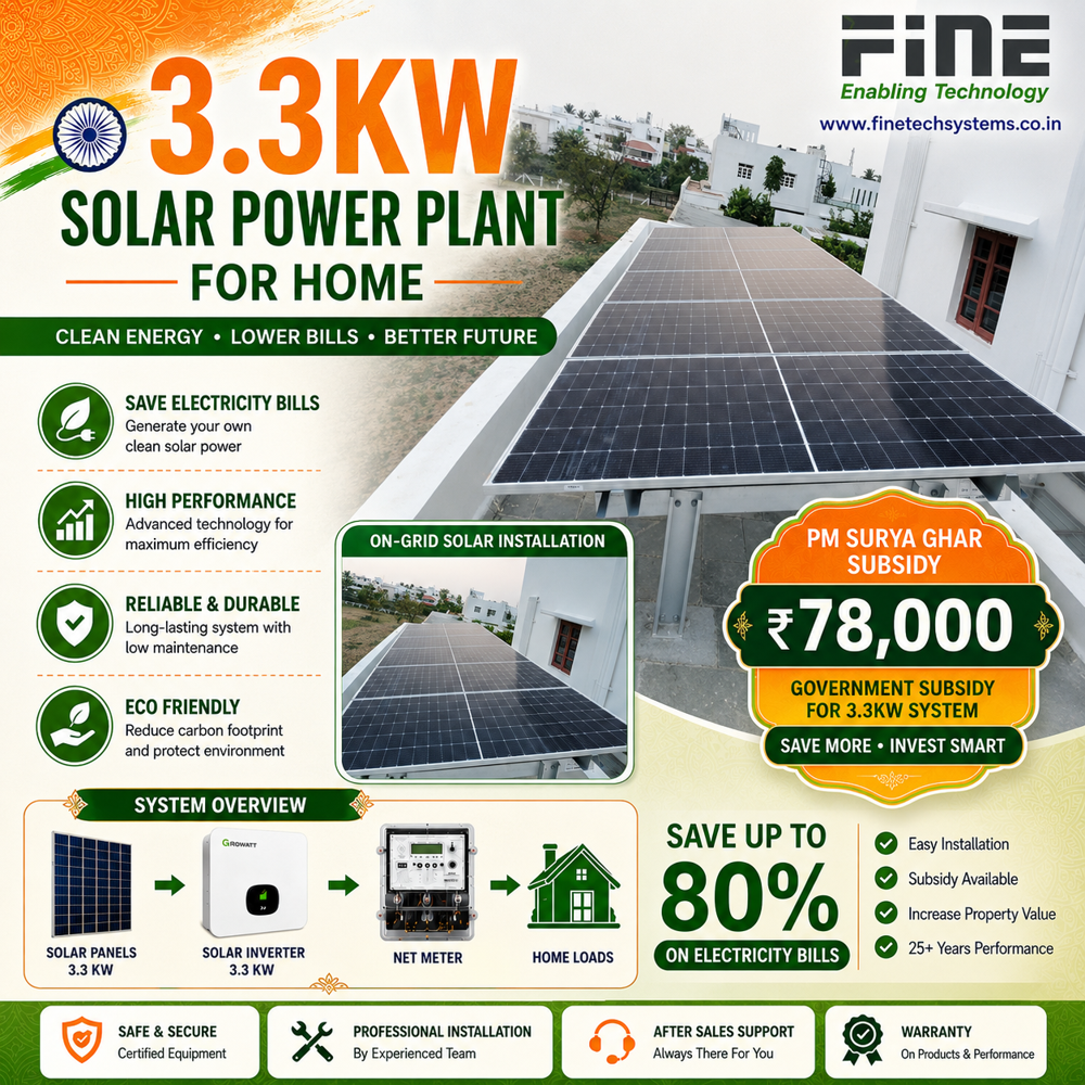 Solar rooftop power plant 3.3kw Subsidy