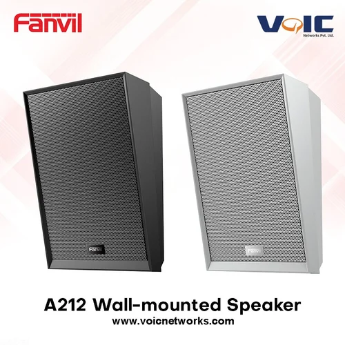 Fanvil A212 Wall Mount Speaker - Metal Grill Abs Housing, 295x190x127mm, Black/white | Sip 2.0, Poe, Hd Audio, Remote Config, 15w Output