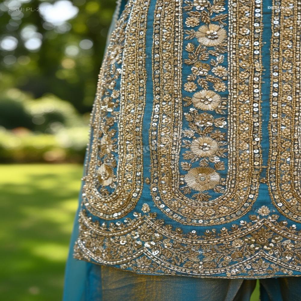 Royal Fendi Silk Palazzo Suit