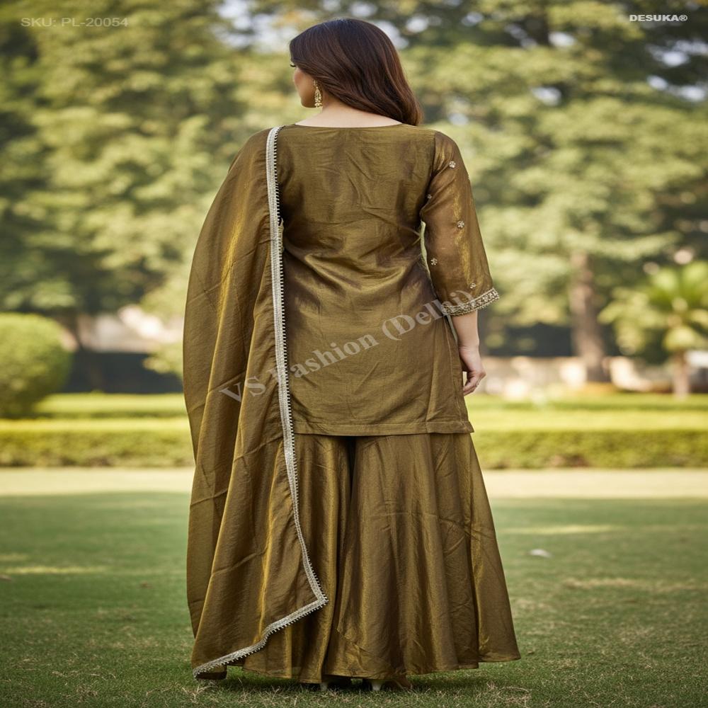 Royal Fendi Silk Palazzo Suit