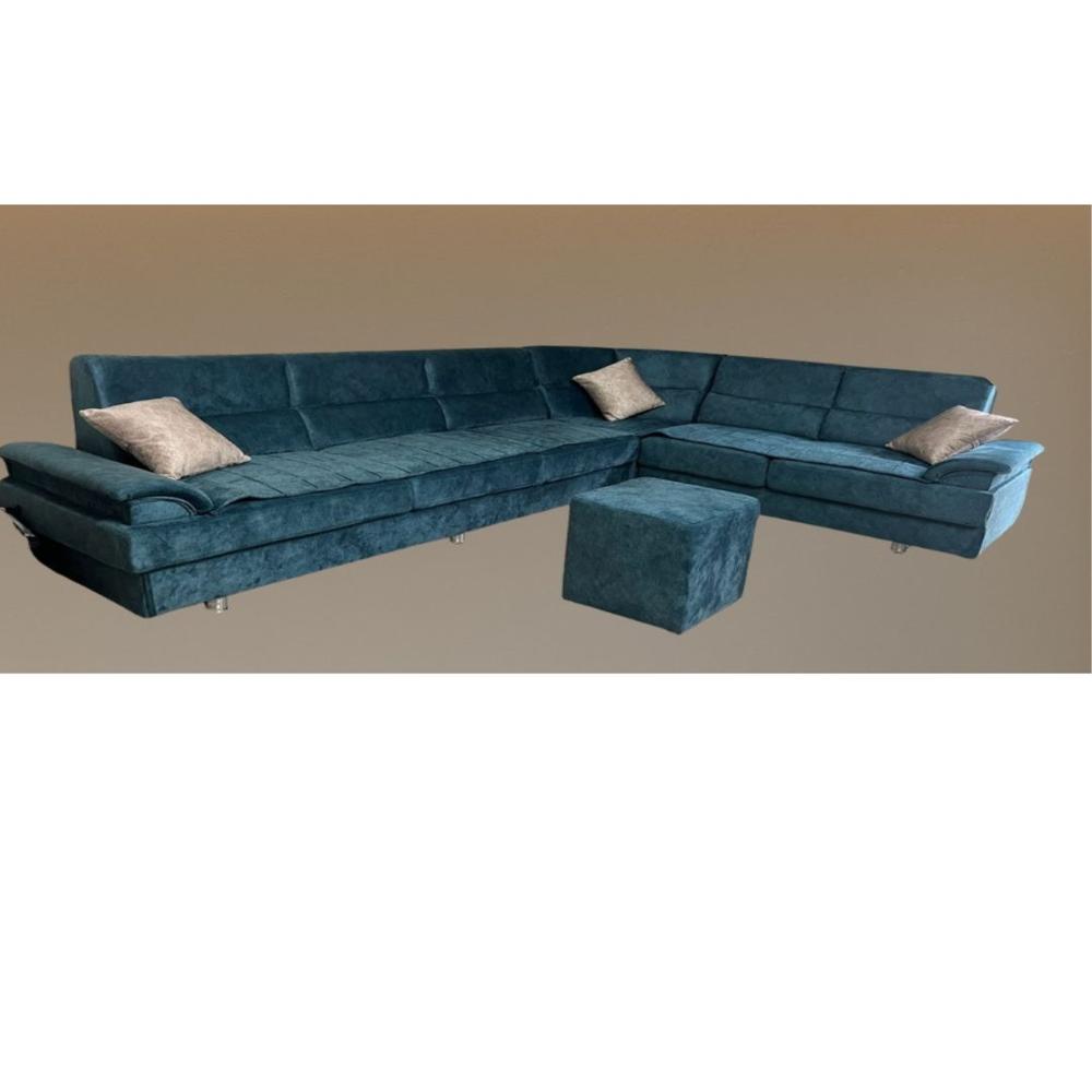 Soft Fabric L Corner Sofa Set - Artwork: Machine Made