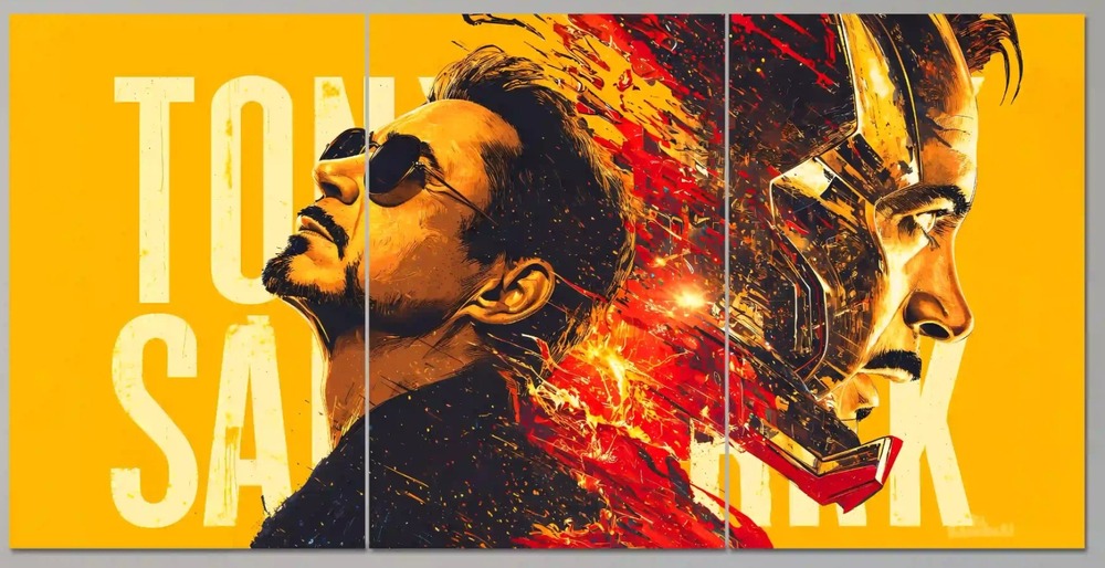 Tony Stark Iron Man Legacy Split Wall Poster