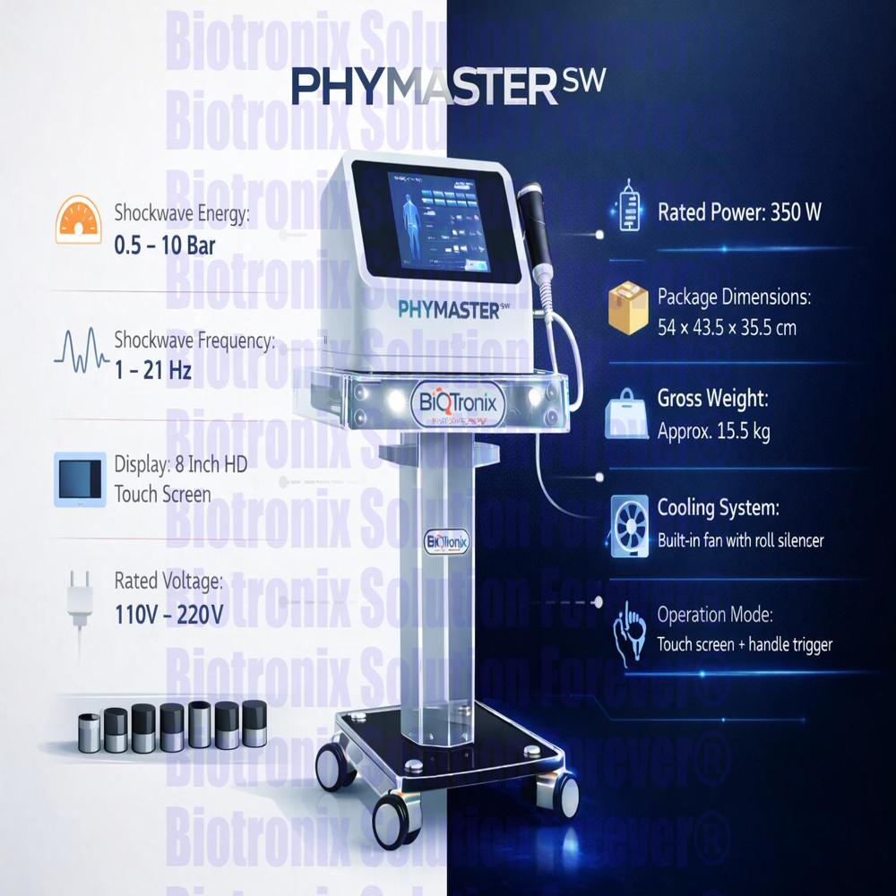 Medical Grade Phymaster Shockwave Therapy Machine for Rehabilitation