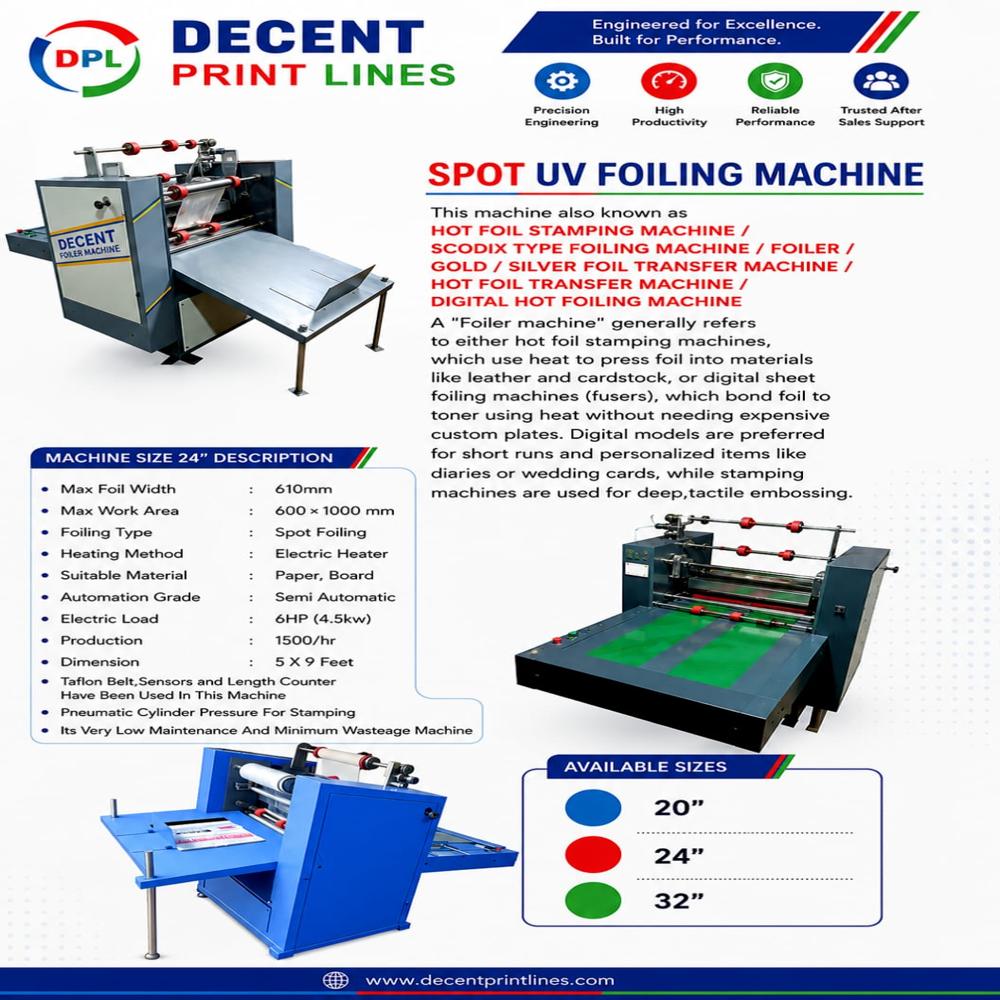 Spot UV Gold Foil Machine