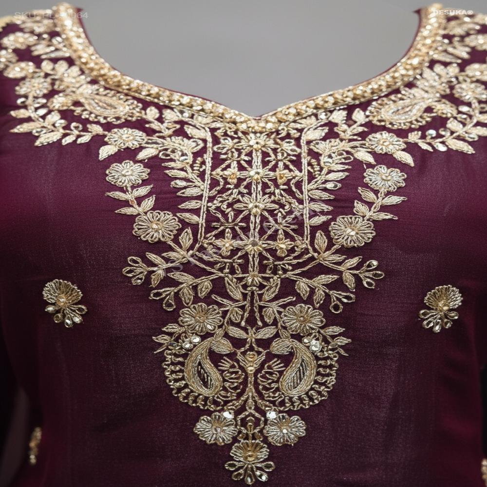 Designer Straight Suit