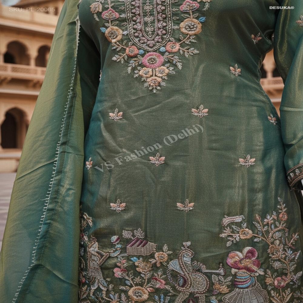 Zari Work Palazzo Suit