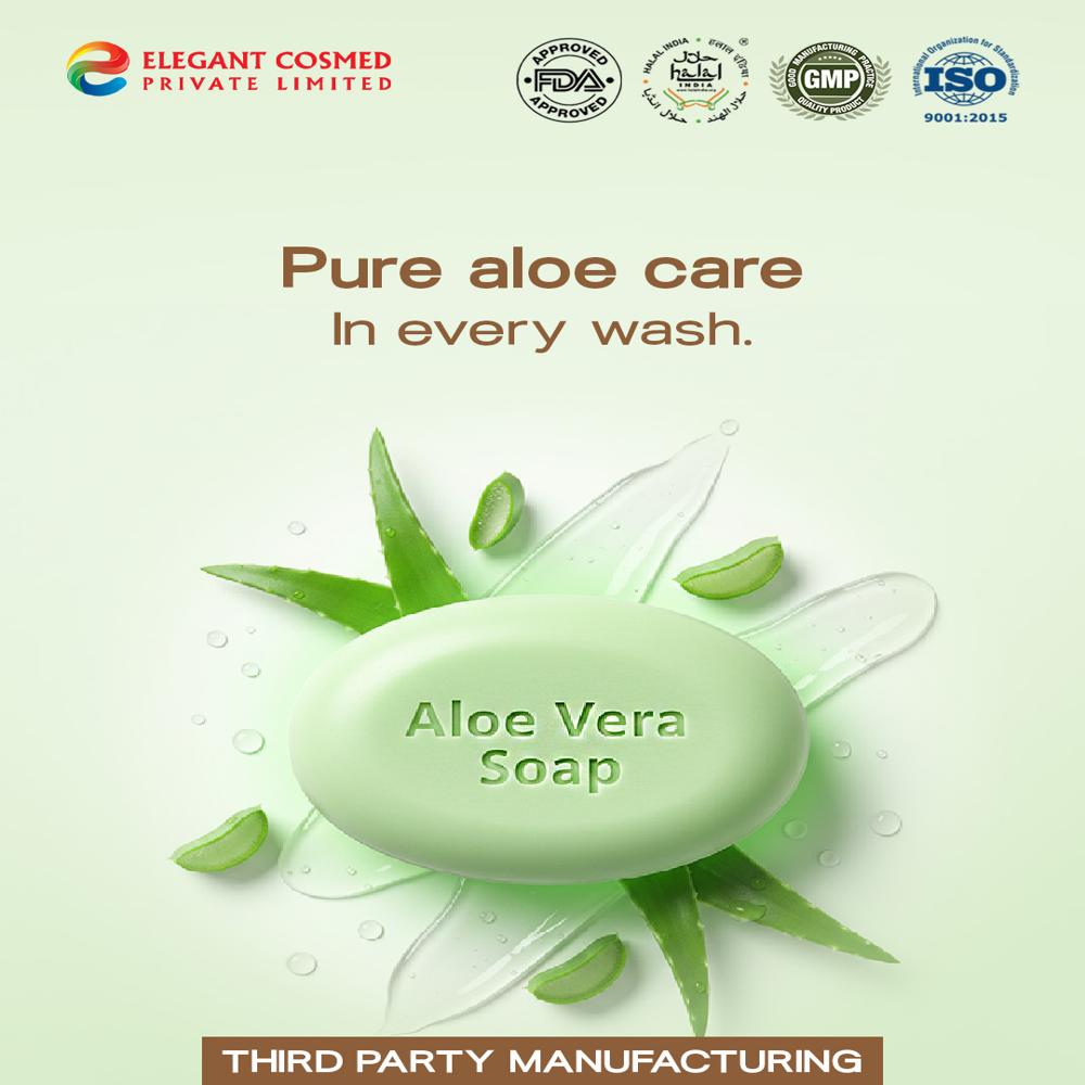 Cosmetic Aloevera Soap Third Party Manufacturing