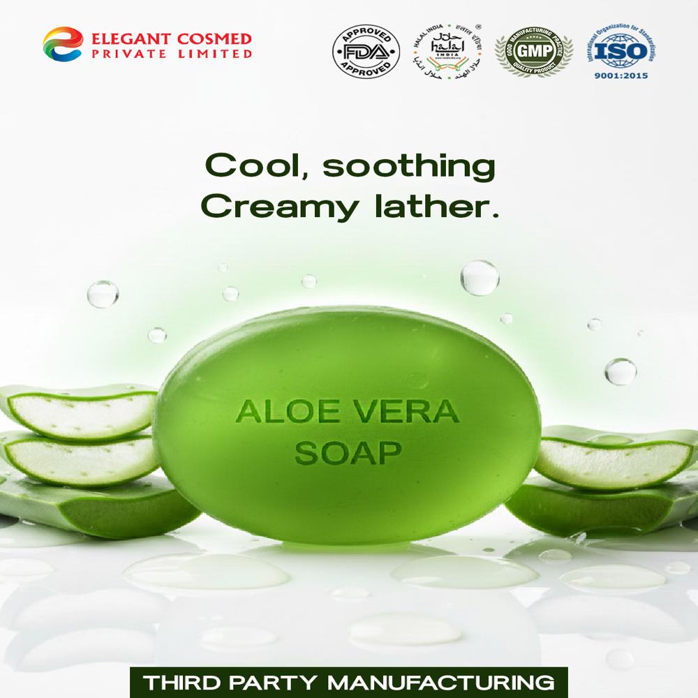 Cosmetic Aloevera Soap Third Party Manufacturing