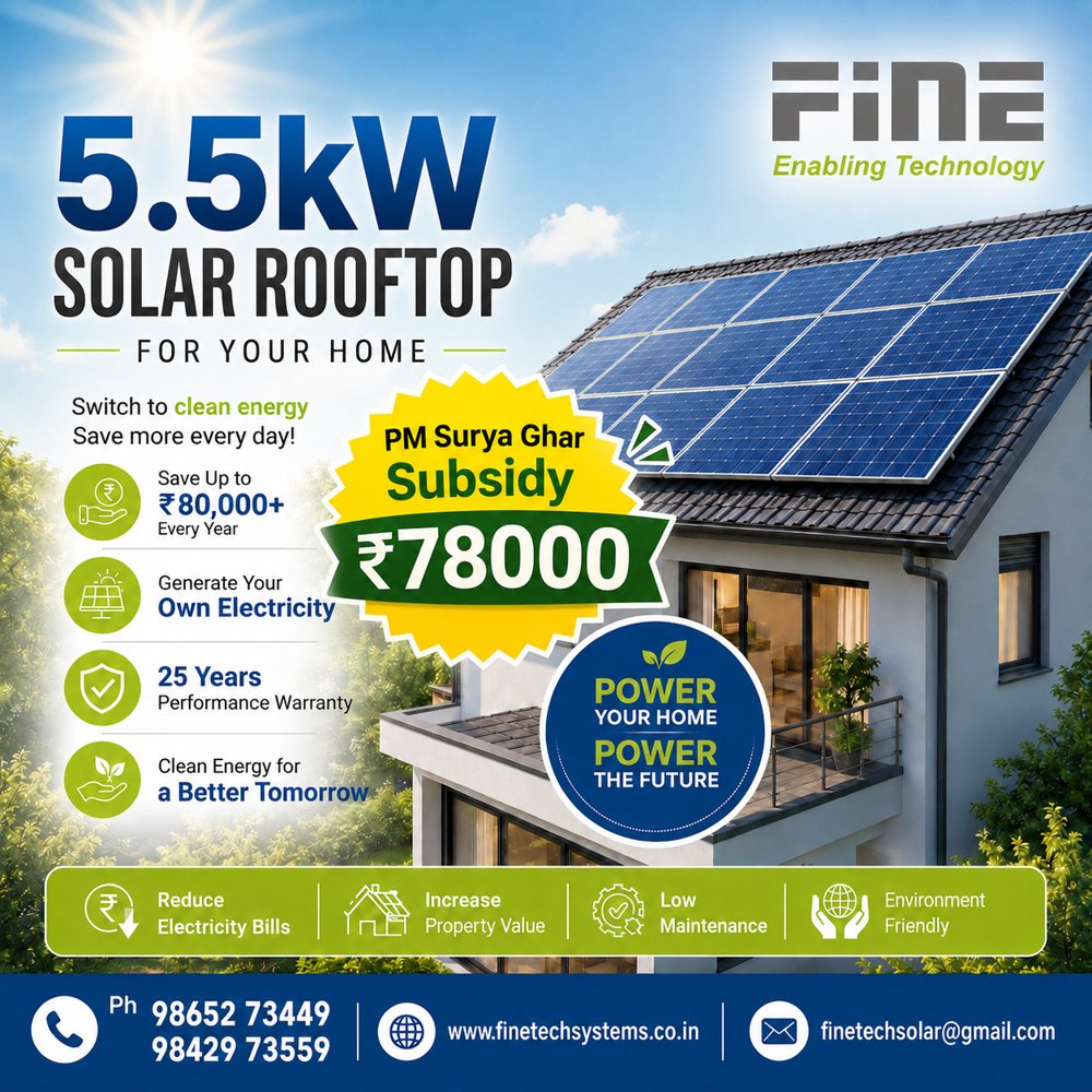 Solar rooftop power plant 5.5kw Subsidy