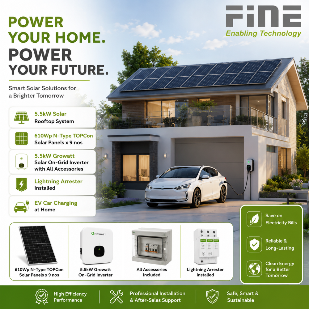 Solar ongrid power plant 5.5kW for Home