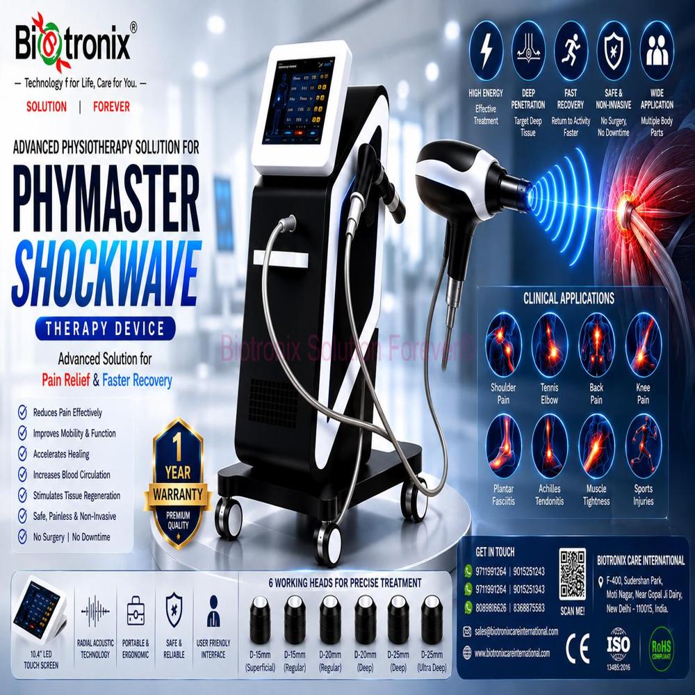 Hospital Grade Phymaster Premium Shockwave Therapy Machine