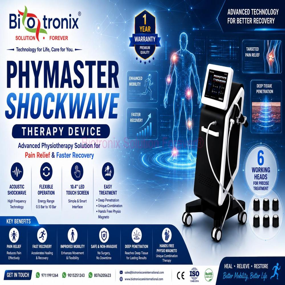 Hospital Grade Phymaster Premium Shockwave Therapy Machine
