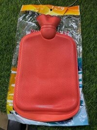 Rubber Hot Water Bag - Color: Red