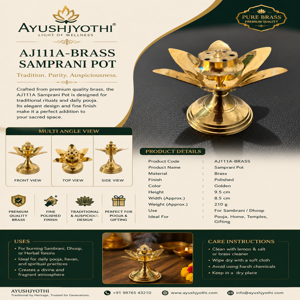 AJ111A BRASS SAMPRANI POT