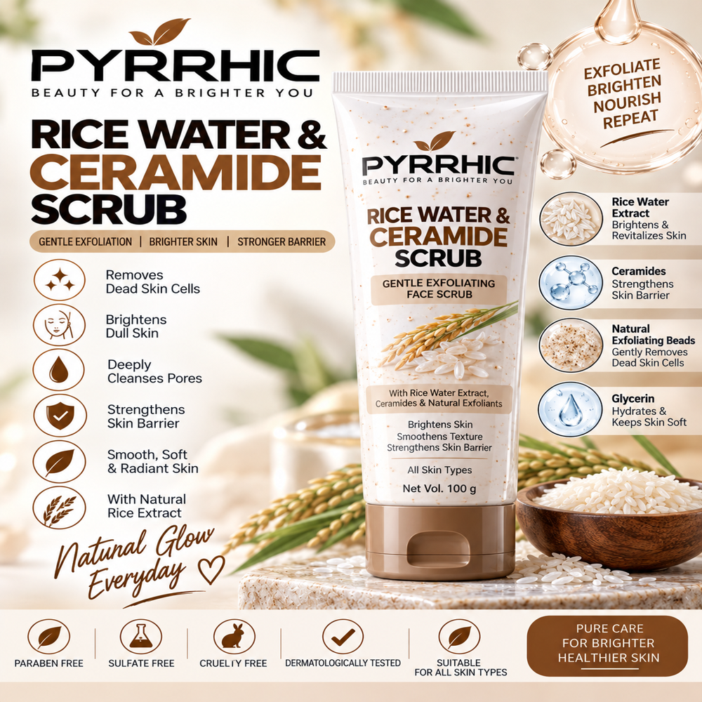 Rice Water And Ceramide Scrub - Characteristics: 100% Safe