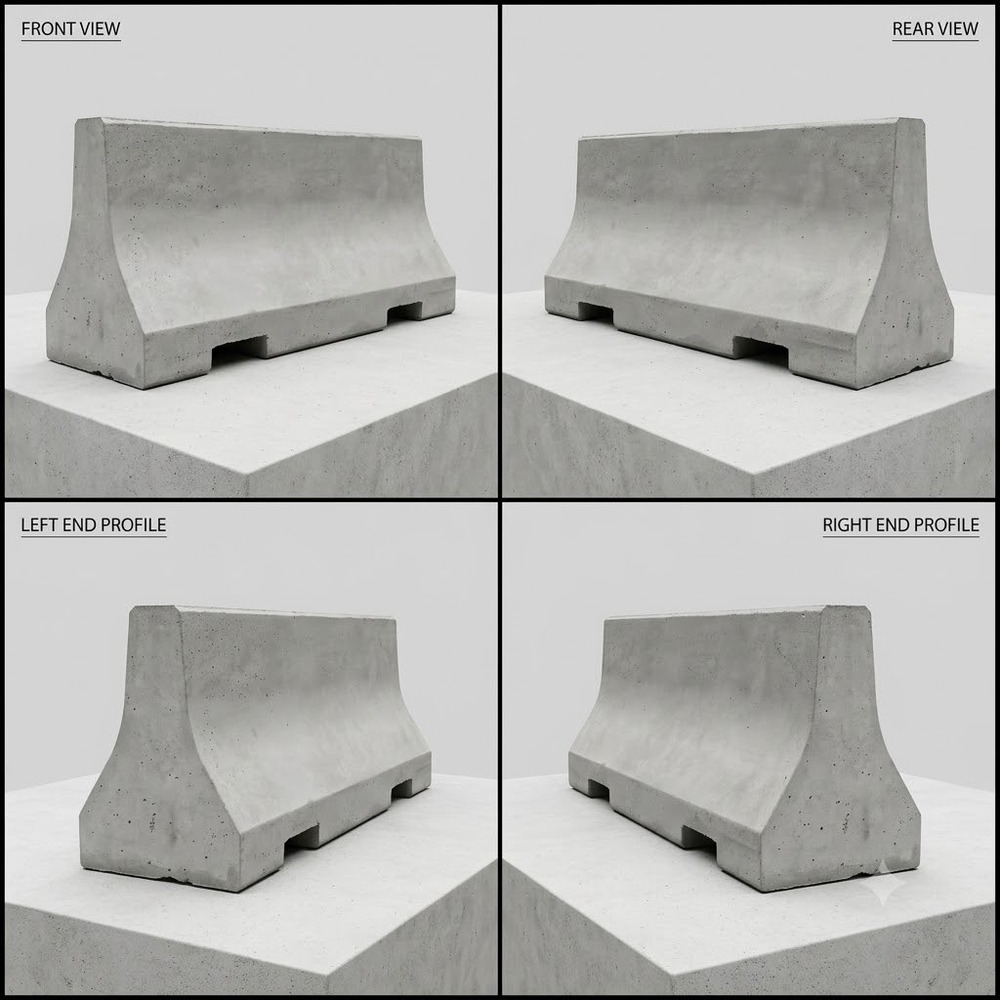 Crash Tested Precast Road Barrier