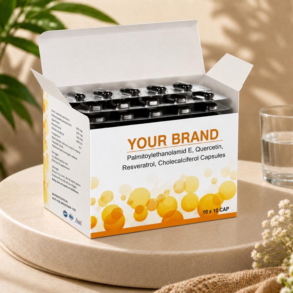 Palmitoylethanolamid E, Quercetin, Resveratrol, Cholecalciferol Capsules