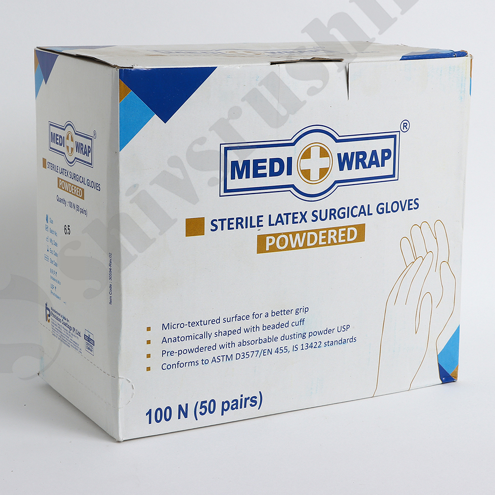 MEDIWRAP ST LAXTEX SURGICAL GLOVES