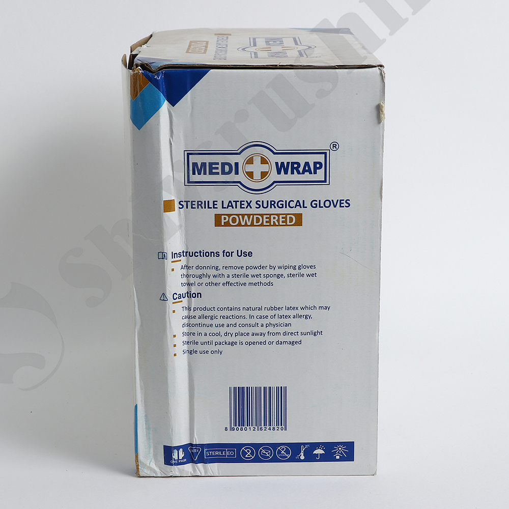 MEDIWRAP ST LAXTEX SURGICAL GLOVES