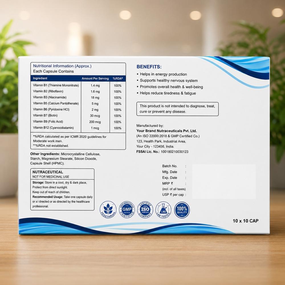 Vitamin B Complex Capsules - Brand Name: Oem Private Label`