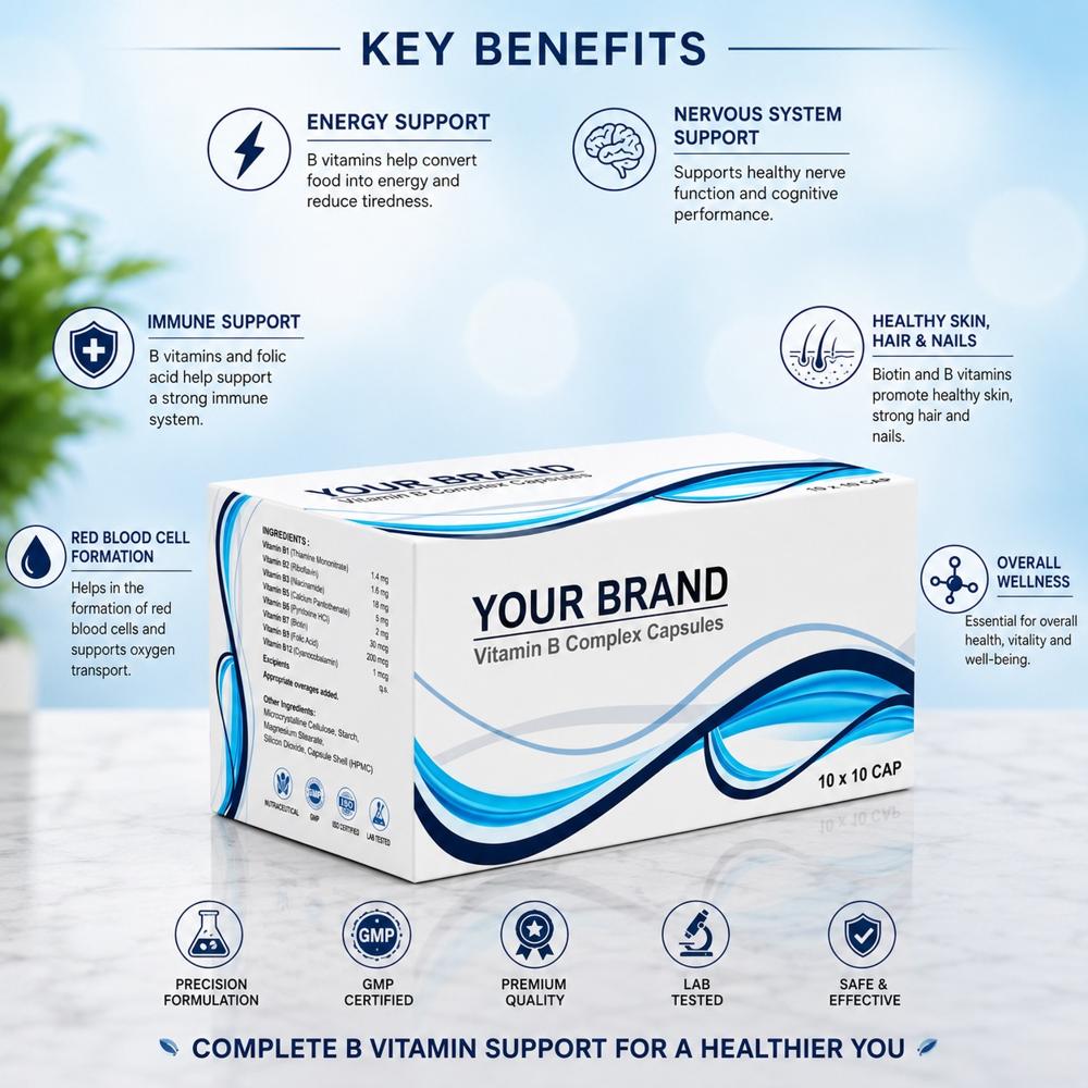 Vitamin B Complex Capsules - Brand Name: Oem Private Label`
