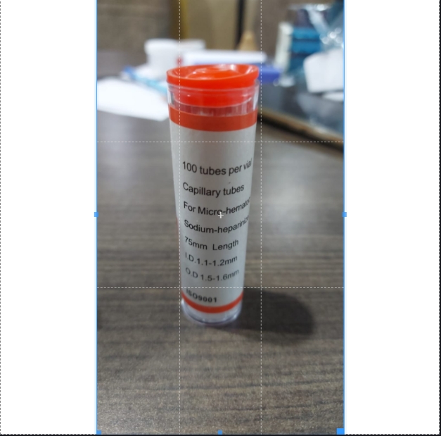 Non Hepernized Capillary Tube