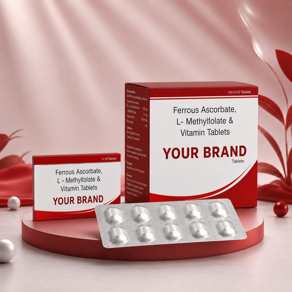 Ferrous Ascorbate L Methylfolate Vitamin Tablets