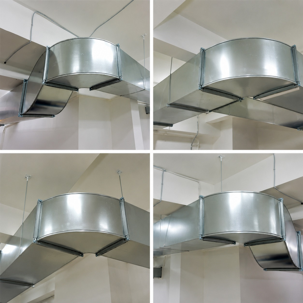 Ventilation Duct - Stainless Steel, 50 Mm Diameter | Electric Power Source, Industrial Usage, Silver Color, Various Sizes Available