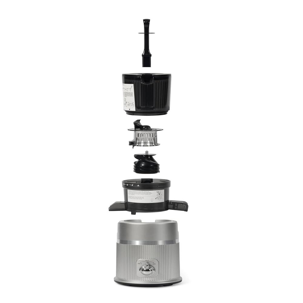 Russell Hobbs 200W Vitality Lite Power Slow Juicer | Compact Vertical, Copper Motor, 110 mm Ultra-Wide Chute | Reverse Function, Quiet, 60 RPM High Yield, Easy-Clean with Large Pulp Jug | RJE200V