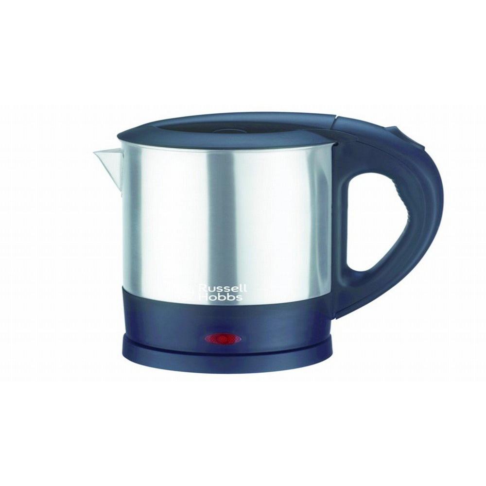 Russell Hobbs RJK1000S 1350 Watt 1 Litre Electric Kettle with Auto Shut Off (Silver) | Premium Stainless Steel 304ss Grade, Wider Mouth Easy Cleaning, Travel Kettle, Safe Controller| 2 Years Warranty
