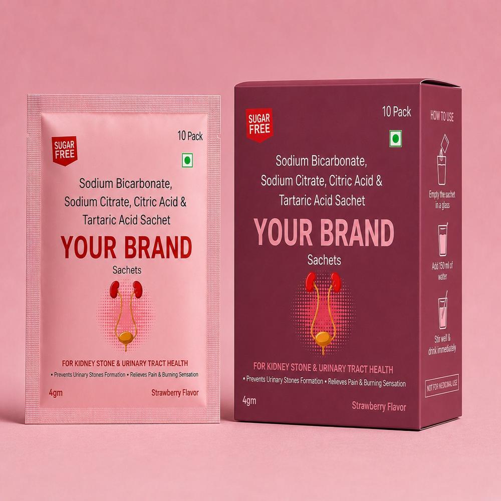 Sodium Bicarbonate, Sodium Citrate, Tartaric Citric Acid sachets