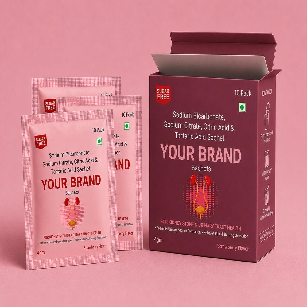 Sodium Bicarbonate, Sodium Citrate, Tartaric Citric Acid sachets