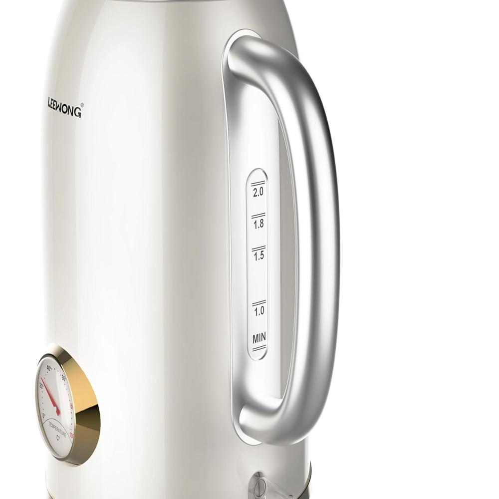 Russell Hobbs TrueTemp 1.8L 1500W Retro Electric Kettle | Fast Boil, Stainless Steel, Analog Temp Display Dial, Wide Mouth | Cool-Touch Handle, Auto Shut-Off, Boil Dry Protection | RJK1800