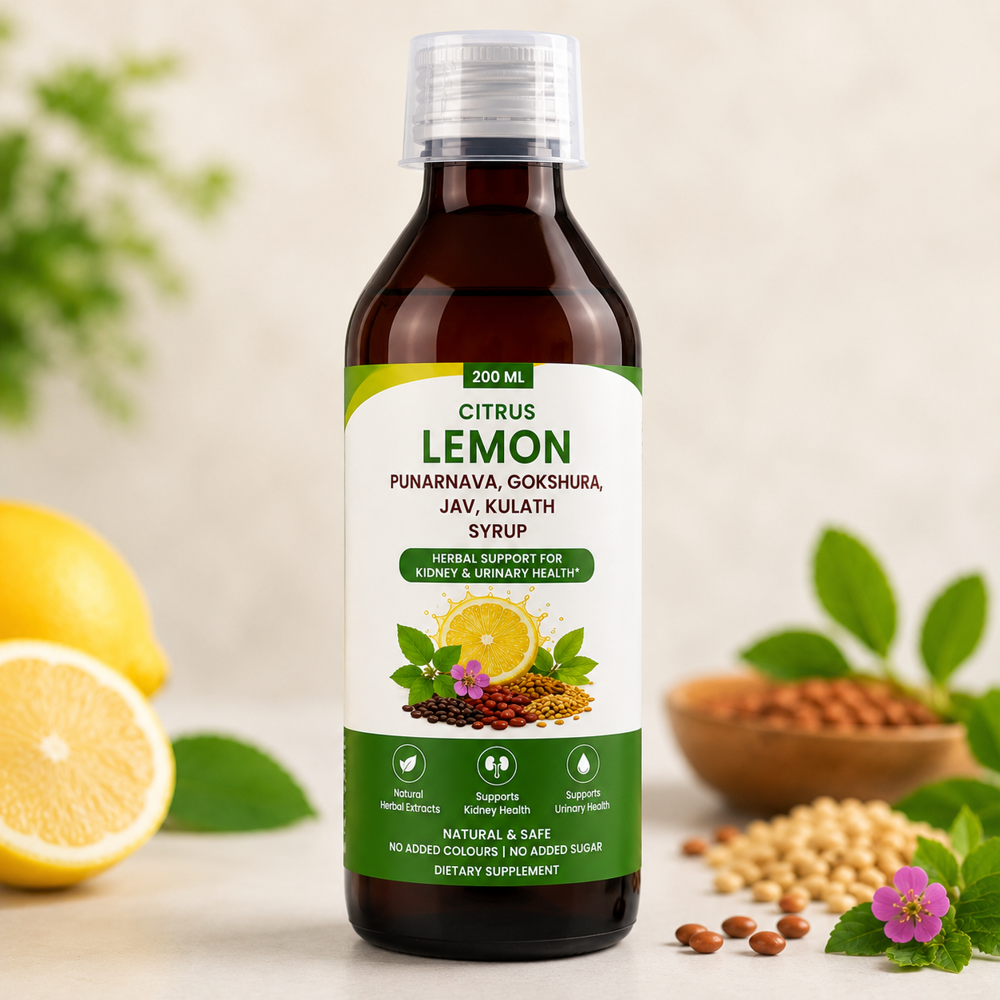 Citrus Lemon, Punarnava , Gokshura , Jav, Kulath Syrup