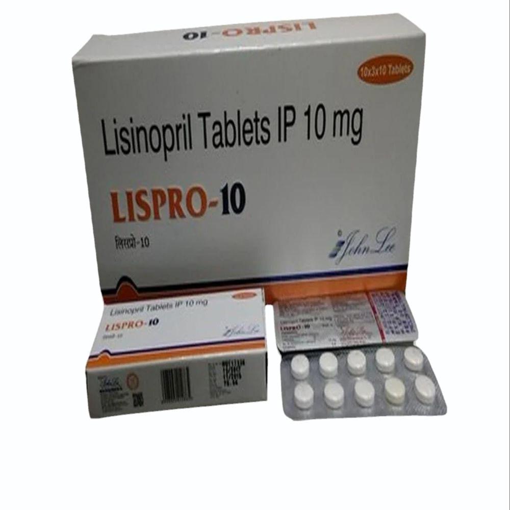 10 मिलीग्राम लिसिनोप्रिल आईपी टैबलेट