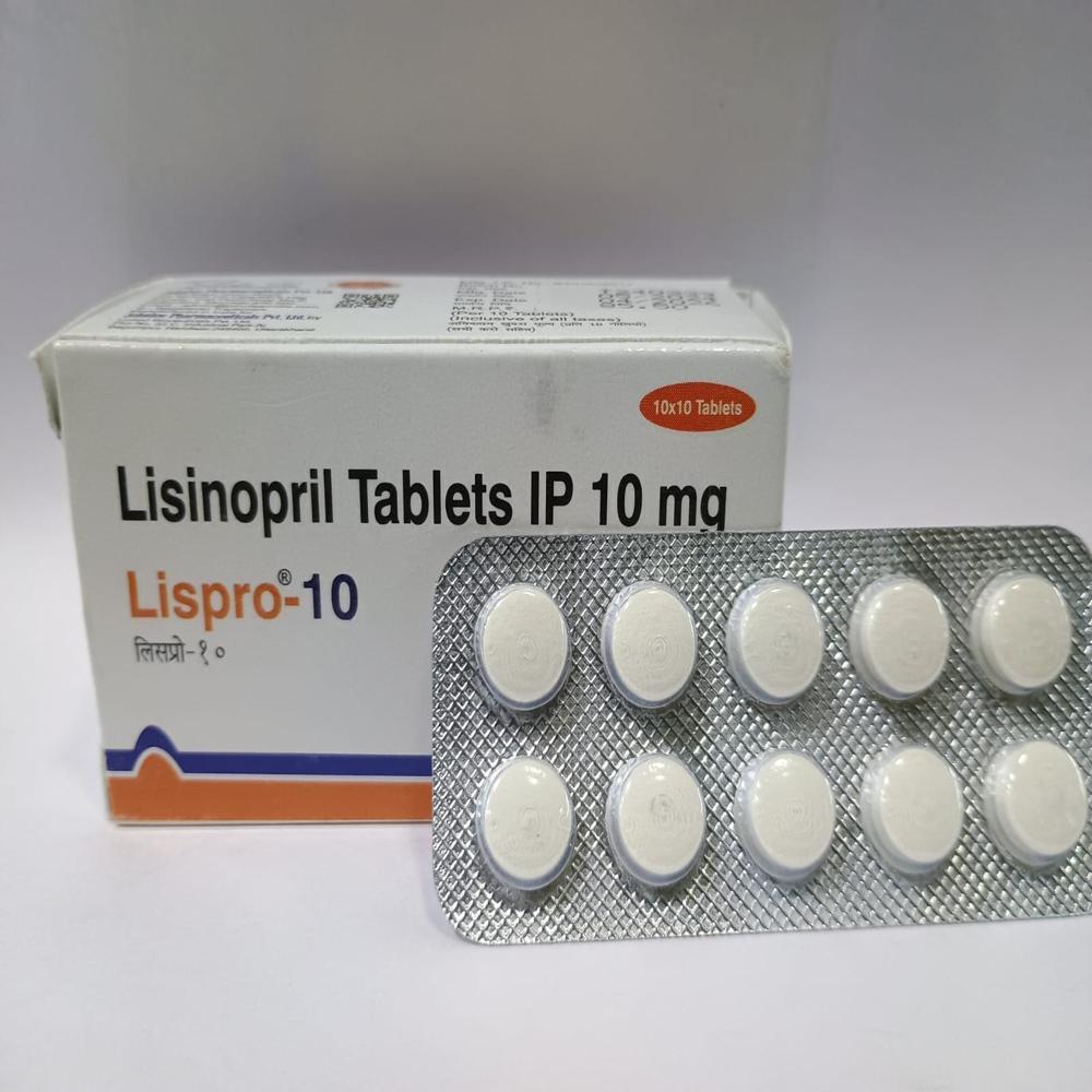 10 मिलीग्राम लिसिनोप्रिल आईपी टैबलेट