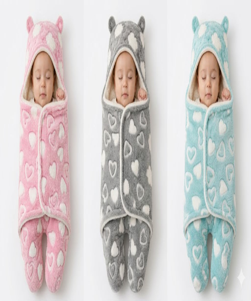 Printed Baby Hooded Wrapper