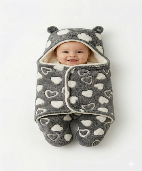 Printed Baby Hooded Wrapper