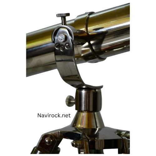Designer Telescope Nautical Chrome/Nickel Brass Polish Single Barrel Style with  Handmade Wooden  Tripod