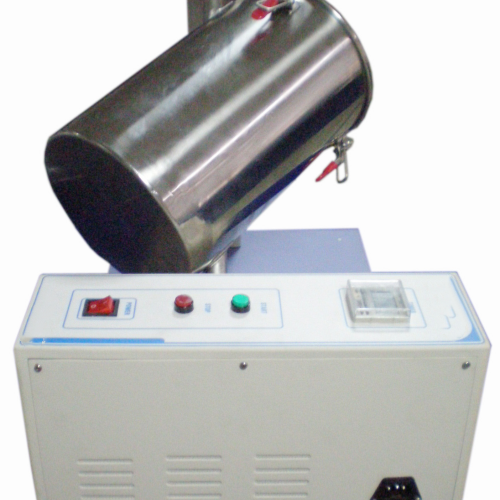 45-degree Dry Cleaning Tester - Polished Stainless Steel, 520x430x490mm, Digital Timer, 45-Degree Drum