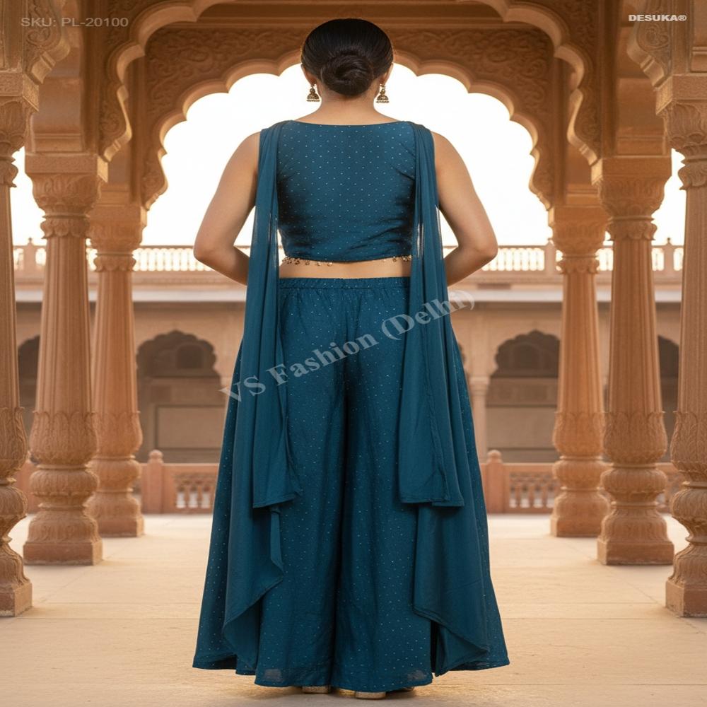 PL-20100_Shorti Kurti Skirt Suit